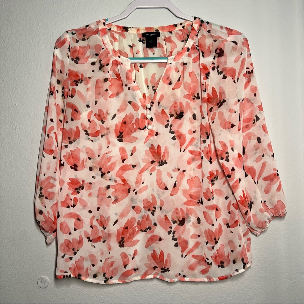 Ann Taylor Floral Blouse